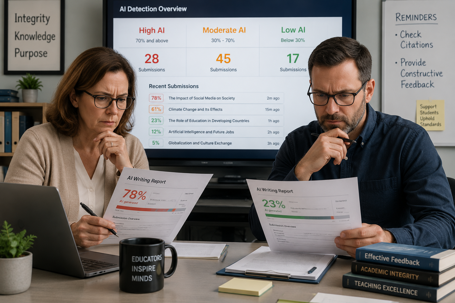 Teachers Reviewing AI Reports
