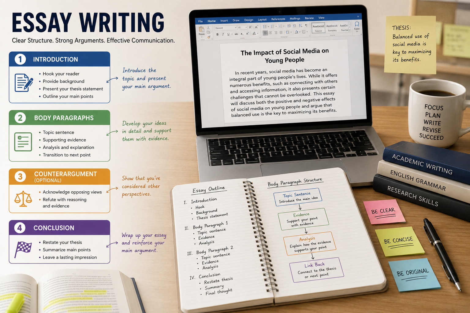 Student Writing Essay